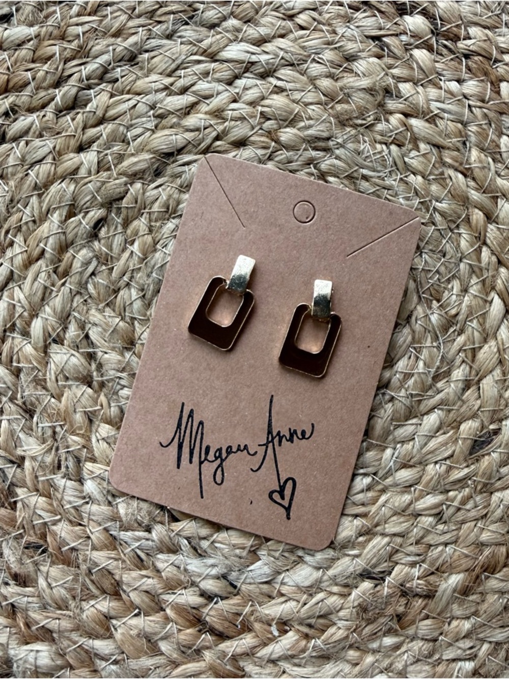 Gold-Tone Brown Geometric Enamel Drop Earrings - Women Jewelry